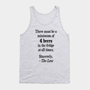 4 Beer Minimum Tank Top